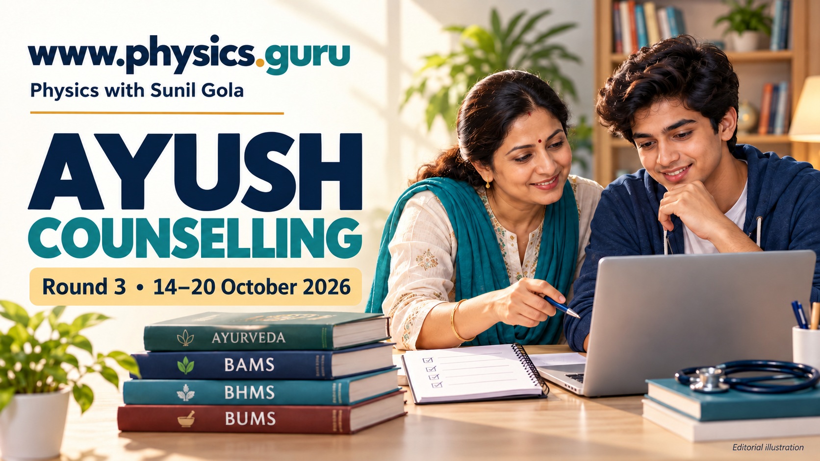 Illustration for AACCC AYUSH UG Round 3: October 2026 Dates and Choice-Filling Checklist