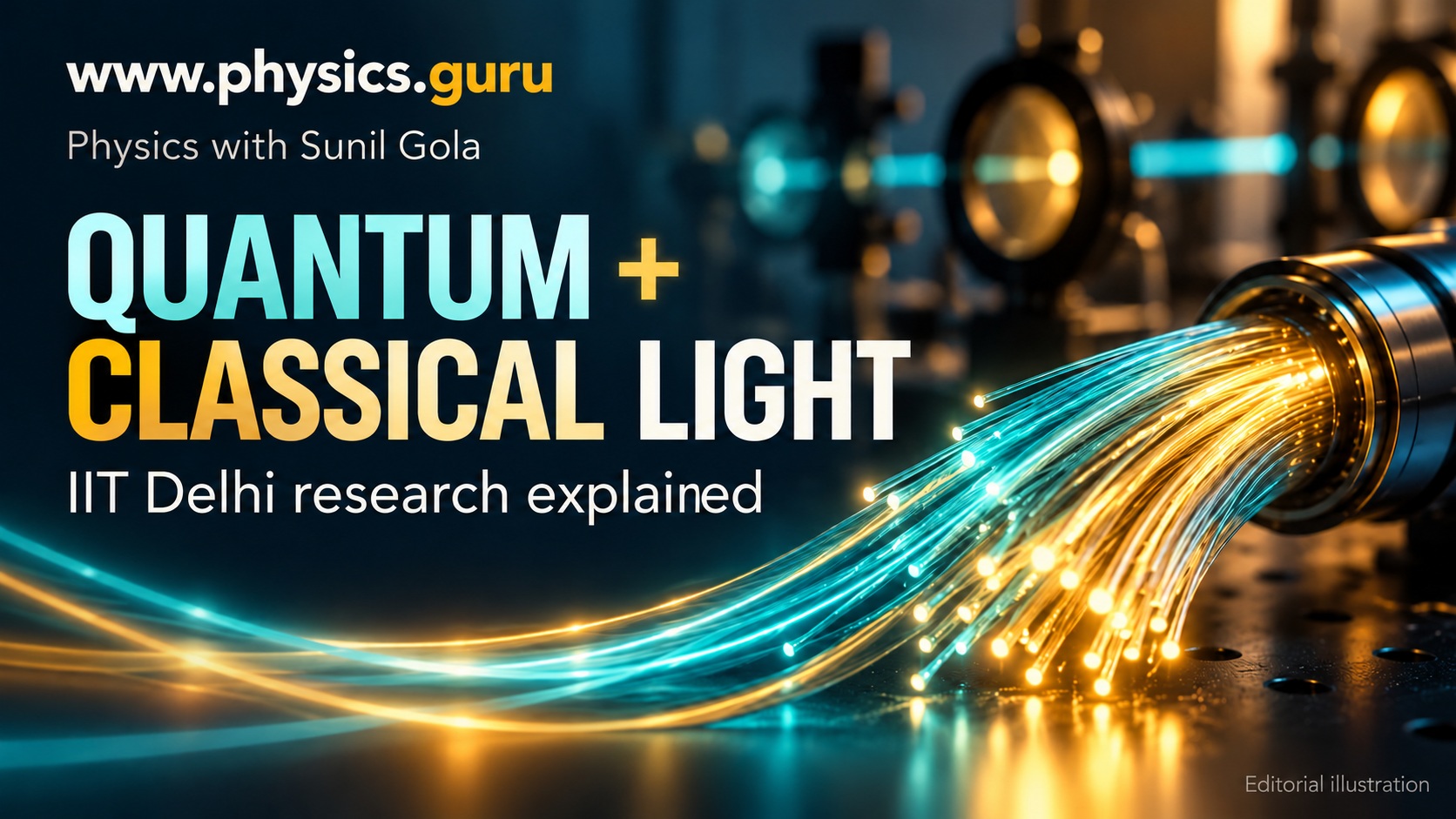 Illustration for IIT Delhi’s 50 km Quantum Link: Can Quantum and Classical Light Share a Fibre?