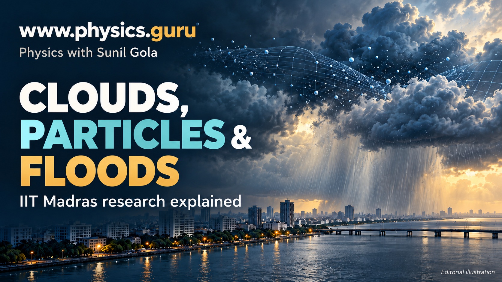 Illustration for IIT Madras Flood Research: How Airborne Particles Can Improve Rainfall Models
