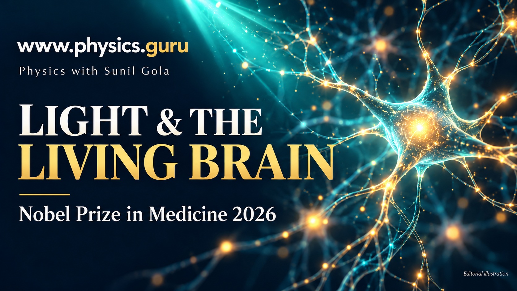 Illustration for Nobel Medicine 2026: How Optogenetics Uses Light to Study the Brain