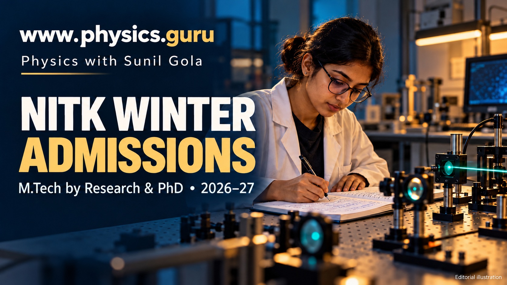 Illustration for NITK Winter 2026–27 Research Admissions: Dates and Applicant Checklist